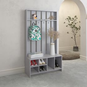 Norton Hall Tree with 7 Shelves