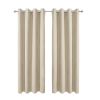 50inch*106inch beige luxurious wool outdoor curtains with a sound-absorbing ring design offer a tranquil and comfortable lifestyle