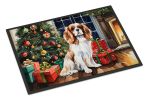 NEW Cavalier Spaniel Cozy Christmas Doormat Front Door Mat Indoor Outdoor Rugs for Entryway, Non Slip Washable Low Pile, 18H X 27W
