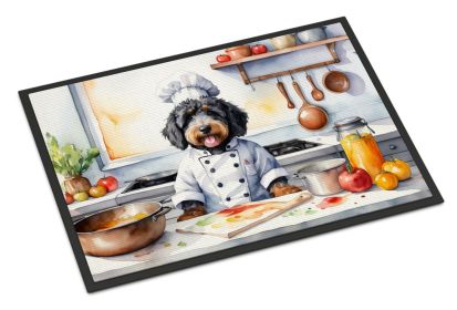 NEW Bernedoodle The Chef Doormat Front Door Mat Indoor Outdoor Rugs for Entryway, Non Slip Washable Low Pile, 18H X 27W