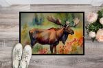 Moose Doormat Front Door Mat Indoor Outdoor Rugs for Entryway, Non Slip Washable Low Pile, 24H X 36W