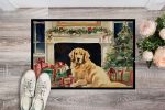 Golden Retriever Cozy Christmas Doormat Front Door Mat Indoor Outdoor Rugs for Entryway, Non Slip Washable Low Pile, 24H X 36W