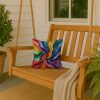 Gay Pride Throw Pillow Machine Washable, Indoor Outdoor Decorative Pillow for Couch, Bed or Patio, 14Hx14W