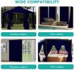 50inch*96inch Luxurious wool outdoor curtain with a sound-absorbing ring design offer a tranquil and comfortable lifestyle