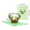 1pc New 3D Creative Three-dimensional Valentine's Day Greeting Card; Thank You Blessing Message Card; Exquisite High-end Handmade Love Bird Laser Holl