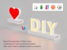 Magnetic LED Light Symbol, (&) H3.7" 3000K
