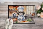 Shih Tzu The Chef Doormat Front Door Mat Indoor Outdoor Rugs for Entryway, Non Slip Washable Low Pile, 24H X 36W
