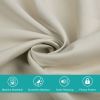 50inch*106inch beige luxurious wool outdoor curtains with a sound-absorbing ring design offer a tranquil and comfortable lifestyle
