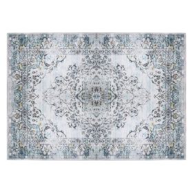 Vintage Area Rug Modern Non Slip Carpet Boho Low Pile Soft Rug Waterproof Machine Washable Rug for Living Room Bedroom Kitchen Dining Room Under (Option: Type 1-8_10ft)