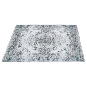 Vintage Area Rug Modern Non Slip Carpet Boho Low Pile Soft Rug Waterproof Machine Washable Rug for Living Room Bedroom Kitchen Dining Room Under (Option: Type 1-6_9ft)