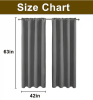 Indoor curtain Rod Pocket, 2 Panels