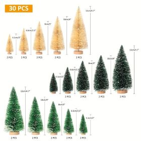 Mini Christmas Tree, Warning: It's a Bestseller! The creative mini Christmas tree is here! Suitable for offices, dormitories (Specification: 30pcs)