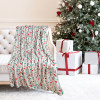 Kathy Ireland Christmas Flannel Fleece Plush Throw Blanket