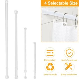 Heavy Duty Tension Curtain Rod, Non-Slip Carbon Steel Spring Loaded Curtain Rod (30-50cm/11.8-19.7in) - No Drilling, Tool-Free Installation for B (Option: 150cm)