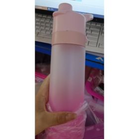 Spray Water Bottle For Girls Outdoor Sport Fitness Water Cup Large Capacity Spray Bottle Drinkware Travel Bottles Kitchen Gadgets (Option: pink)