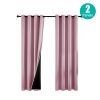 Grommets Thermal Insulated with Coated Lining 52 in. W x 63 in. L Indoor Blackout Curtains (Set of 2)