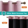 Grommets Thermal Insulated with Coated Lining 52 in. W x 63 in. L Indoor Blackout Curtains (Set of 2)