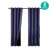 Polyester Grommets Thermal Insulated with Coated Lining 52 in. W x 84 in. L Indoor Blackout Curtains (Set of 2)