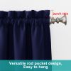 Polyester Rod Pocket Thermal Insulated Coated Lining 52 in. W x 84 in. L Indoor Blackout Curtains (Set of 2)